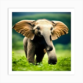 Baby Elephant Art Print