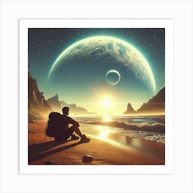 Contemplation.AI Art Print