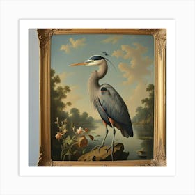 Blue Heron 2 Art Print