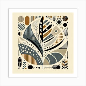 Scandinavian style, Aging leaf Art Print