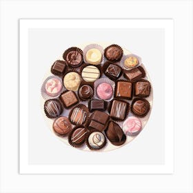 Chocolates On A Plate 9 Art Print