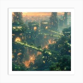 Futuristic City Art Print