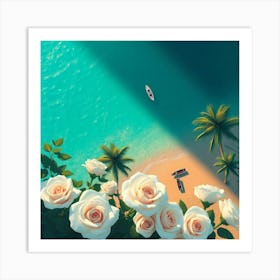 Roses On The Beach2 1 Art Print