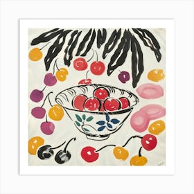 Cherries Matisse Style 13 Art Print