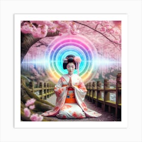 Creative Geisha Illustration 15 Art Print