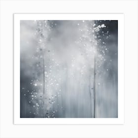 Abstract Minimalist Painting That Represents Duality, Mix Between Watercolor And Oil Paint, In Shade (44) Art Print