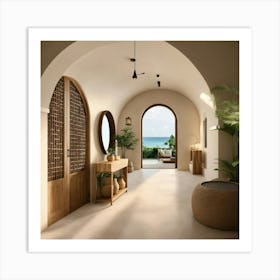 Hallway With An Archway Art Print