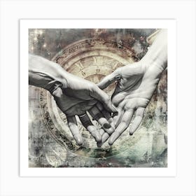 Hands Surreal Illustration Art 02 Art Print