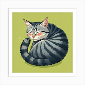 Striped Cat 1 Art Print