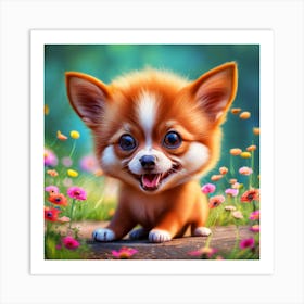 Cute Chihuahua Puppy Art Print