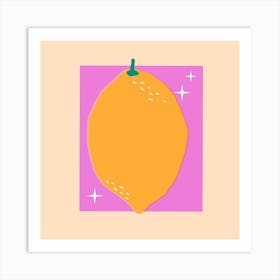 Glow lemon Art Print