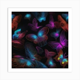 Colorful Butterflies Art Print