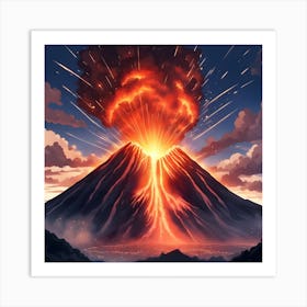 Volcano Eruption 7 Art Print