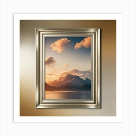 Sunset In The Mountains Art Print