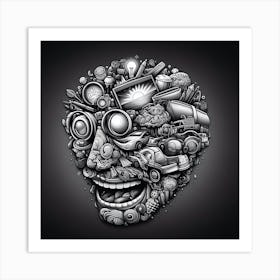 Doodle Head Art Print