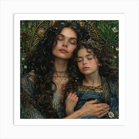 Mother And Daughter 1 Art Print