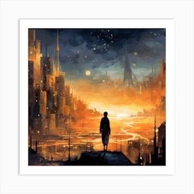 Futuristic City 2 Art Print