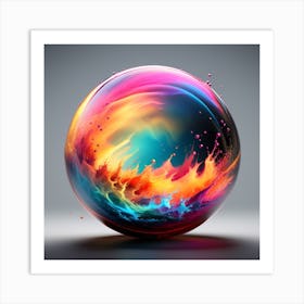 Colorful tornado Art Print