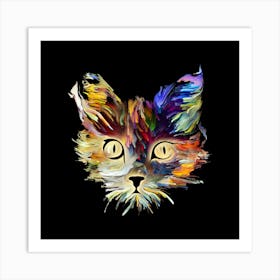 Colorful Cat 2 Art Print