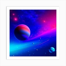 Planets In Space 8 Art Print