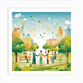 People In The Park Art Print