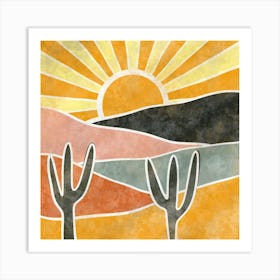 Cactus Desert Art Print