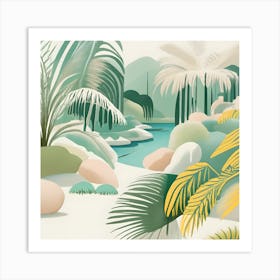 Tropical Landscape Art Print