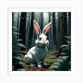 Rabbit In The Forest 16 Art Print