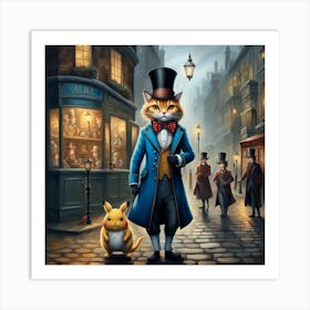 Cat In A Top Hat Art Print