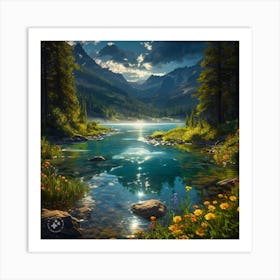 Beautiful scene of nature Art Print