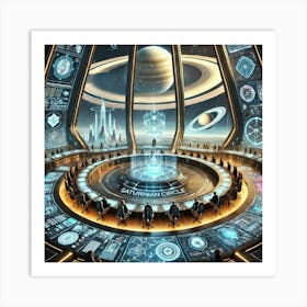 A Highly Detailed Science Fiction Illustration Dep 1 Art Print