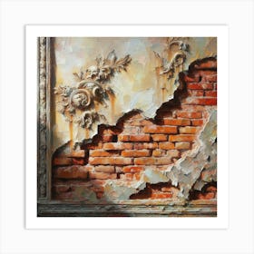 Old Brick Wall Art Print