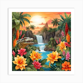 Tropical landscape 5 Art Print