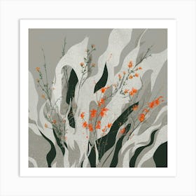 Flowers In The Wind 1 Art Print