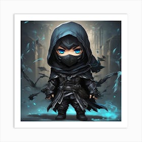 Chibi anime, young male Art Print