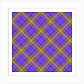 Plaid Fabric 124 Art Print