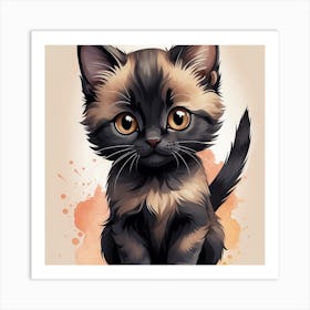 Cute Kitten Art Print