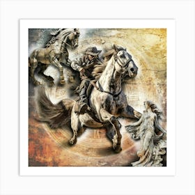 Horse Surreal Illustration Art 04 Art Print