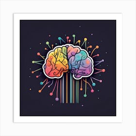 Colorful Brain 33 Art Print