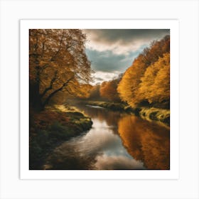 Autumn River 1 Art Print