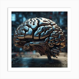 Cyborg Brain 25 Art Print