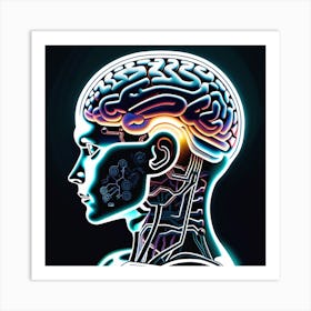 Human Brain Illustration Art Print