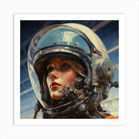 Space Girl 4 Art Print