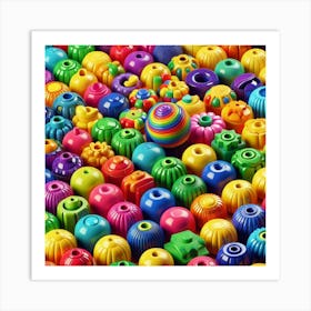 Colorful Beads 1 Art Print