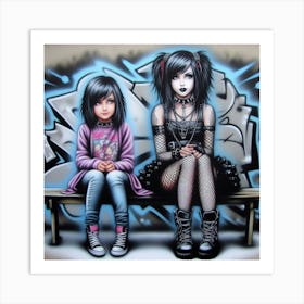 Graffiti Girls Art Print