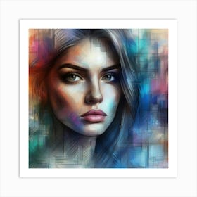 Abstract Portrait Of A Woman 1 Art Print