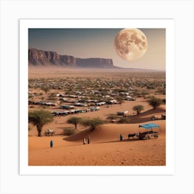 Sahara Desert Market Art Print