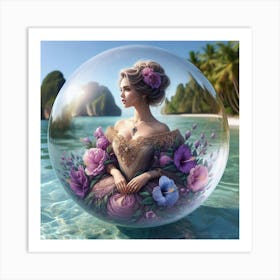 Mermaid In A Bubble Art Print