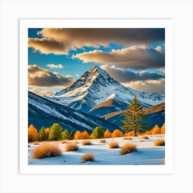 Snowy Mountains Art Print