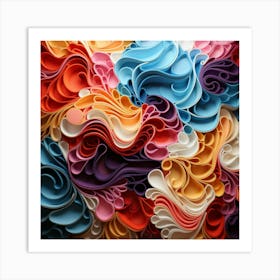 Colorful Paper Art Art Print